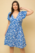 Load image into Gallery viewer, Bluebell Floral Wrap Dress - Plus
