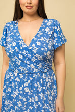 Load image into Gallery viewer, Bluebell Floral Wrap Dress - Plus
