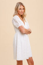 Load image into Gallery viewer, Hem + Thread White Eyelet Mini Dress

