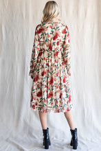 Load image into Gallery viewer, Ivory Floral Midi Dress
