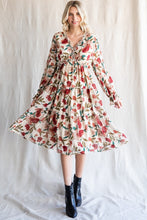 Load image into Gallery viewer, Ivory Floral Midi Dress
