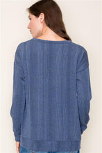 Load image into Gallery viewer, Navy Textured Top
