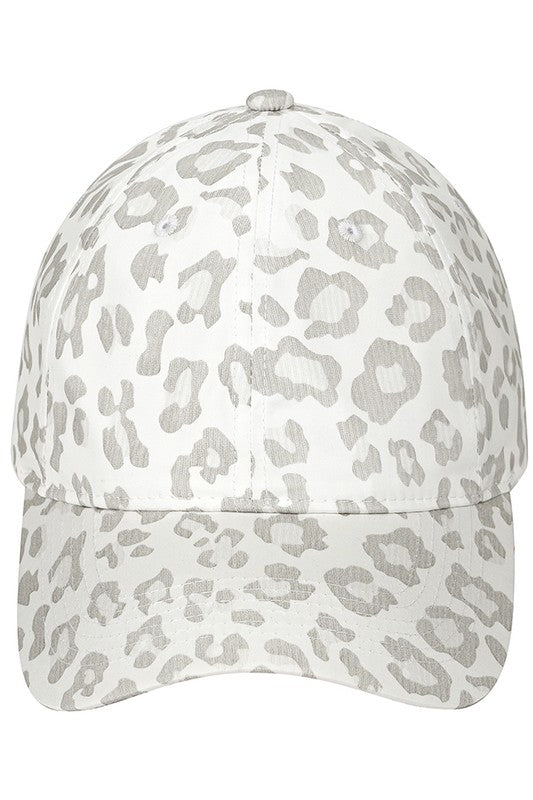 CC White Leopard Baseball Hat