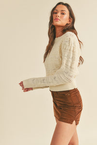 Ivory Pointelle Sweater