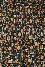 Load image into Gallery viewer, Black Smocked Floral Dress
