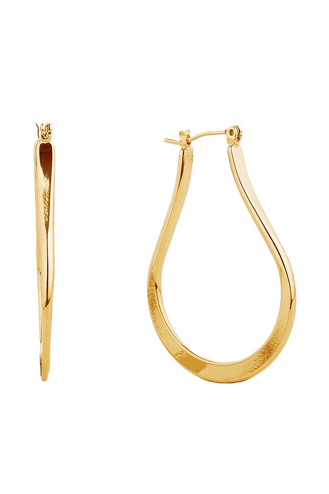 Gold Dipped Curvy Hoops