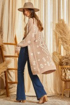 Load image into Gallery viewer, Mauve + Ivory Aztec Cardi

