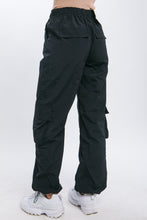 Load image into Gallery viewer, Black Cargo Parachute Pants
