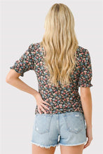 Load image into Gallery viewer, Staccato Navy Floral Top
