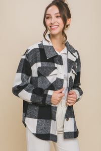 B+W Plaid Shacket