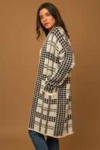 Load image into Gallery viewer, Ivory Houndstooth Cardi
