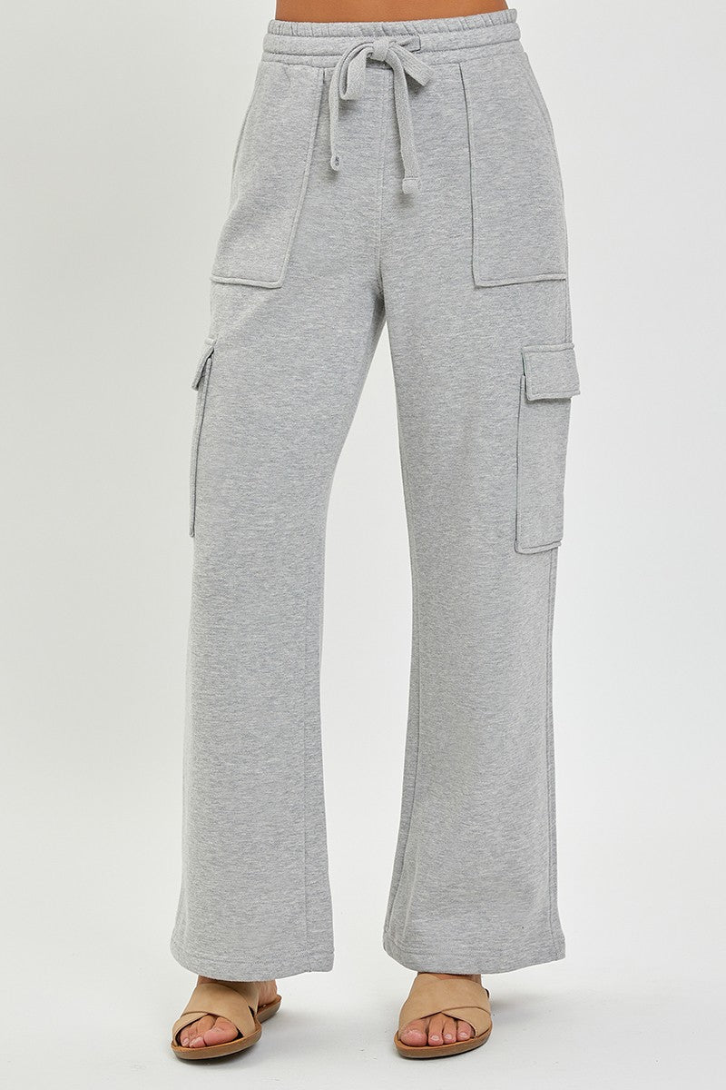 Grey Cargo Sweat Pants
