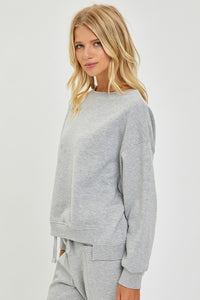 Grey Step Hem Sweatshirt