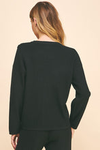 Load image into Gallery viewer, Black Front Slit Sweater
