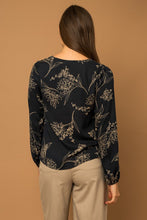 Load image into Gallery viewer, Midnight + Taupe Floral Top
