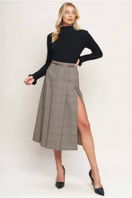 Load image into Gallery viewer, Brown Plaid Midi Skirt
