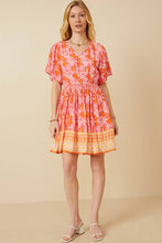 Load image into Gallery viewer, Pink + Orange Floral Dress
