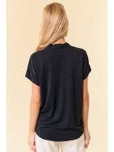 Load image into Gallery viewer, Black Modal V-Neck Top

