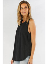 Load image into Gallery viewer, Lovestitch Black Slub Racerback Tank
