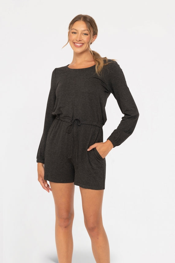 Charcoal L/S Romper