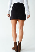 Load image into Gallery viewer, Black Corduroy Skirt
