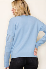 Load image into Gallery viewer, Blue Pointelle Sweater
