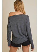 Load image into Gallery viewer, B+W Stripe Slouchy Top
