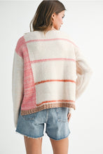 Load image into Gallery viewer, Pink Stripe Blocked Sweater
