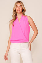 Load image into Gallery viewer, Bright Pink Surplice Top
