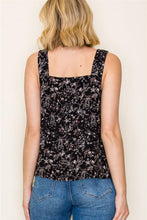 Load image into Gallery viewer, Staccato Black Floral Tank
