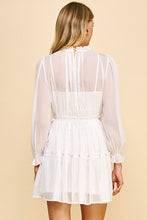 Load image into Gallery viewer, White Sheer Shoulder Dress
