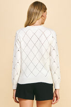 Load image into Gallery viewer, Ivory Rhinestone Sweater
