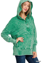 Load image into Gallery viewer, Kelly Green Washed Hoodie
