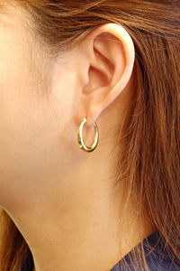 Smooth White Gold Dipped Hoop