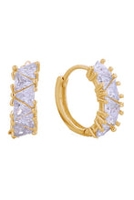 Load image into Gallery viewer, Gold CZ Dipped Hoops
