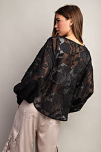Load image into Gallery viewer, Black Lace Wrap Cardi
