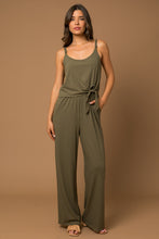 Load image into Gallery viewer, Olive Front Tie Jumpsuit
