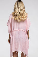 Load image into Gallery viewer, Pink Pom Trim Kimono
