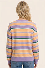 Load image into Gallery viewer, Striped Orange + Lavender Sweater
