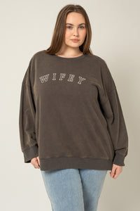 Wifey Charcoal Sweatshirt - Plus
