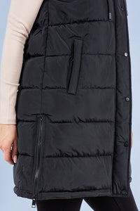 Long Black Puffer Vest