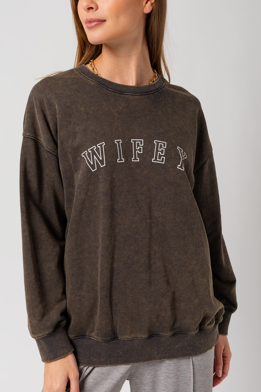 Wifey Charcoal Sweatshirt