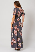 Load image into Gallery viewer, Grey + Mauve Floral Maxi
