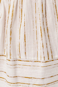 Ivory + Khaki Striped Dress