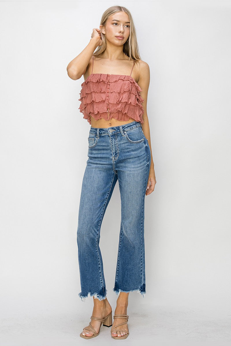 Maddie Crop Flare Denim