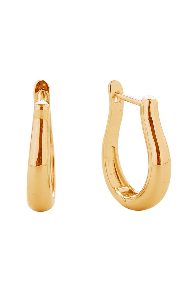 Gold Dipped Curvy Hoops