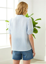 Load image into Gallery viewer, Staccato Blue Gingham Top
