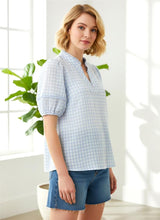 Load image into Gallery viewer, Staccato Blue Gingham Top
