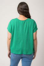 Load image into Gallery viewer, Ribbed Kelly Green Twist Top - Plus
