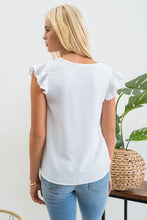 Load image into Gallery viewer, White Ruffle Sleeve Top
